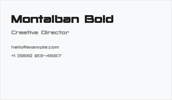 Montalban Bold Business Card