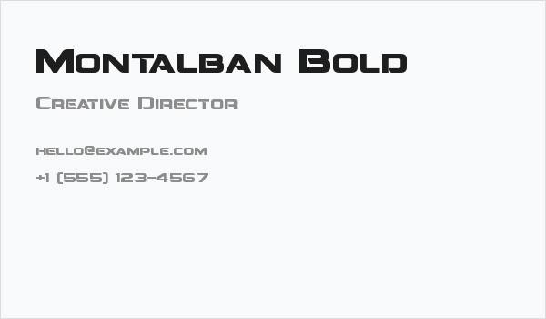 Montalban Bold Business Card