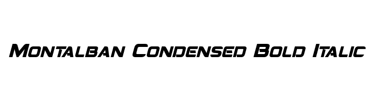Montalban Condensed Bold Italic  フリーフォントのダウンロード