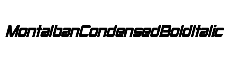 Montalban Condensed Bold Italic  Free Fonts Download