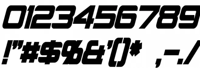 Montalban Condensed Bold Italic Font OTHER CHARS