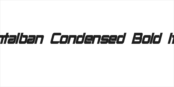 Montalban Condensed Bold Italic Logo