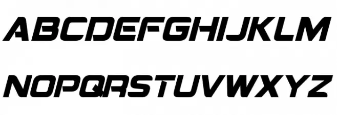 Montalban Condensed Bold Italic Caratteri MAIUSCOLE
