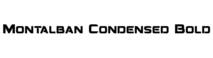 Montalban Condensed Bold  font caratteri gratis