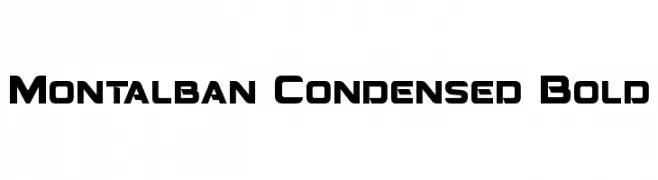 Montalban Condensed Bold  Fuentes Gratis Descargar