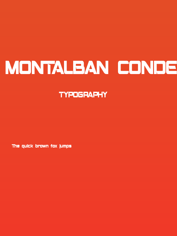 Montalban Condensed Bold Poster