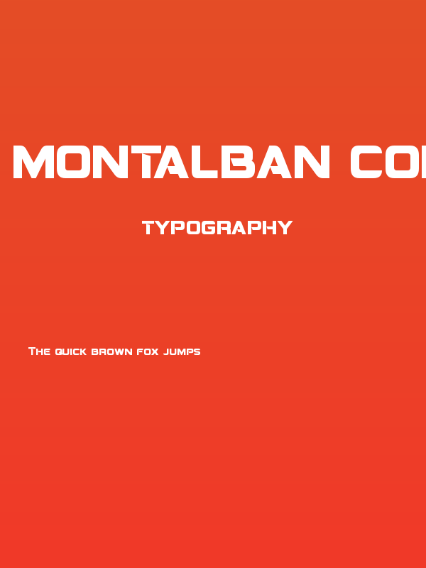 Montalban Condensed Bold Poster