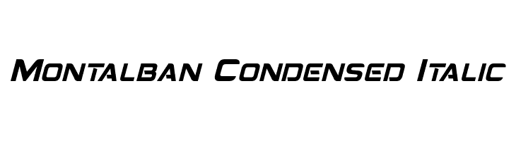 Montalban Condensed Italic Font