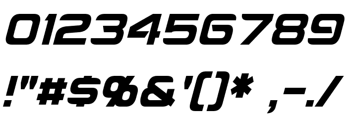 Montalban Condensed Italic Font OTHER CHARS