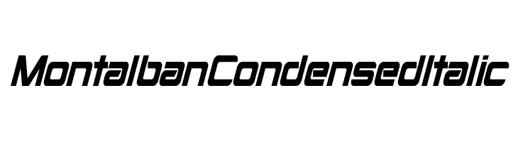 Montalban Condensed Italic  Скачать бесплатные шрифты