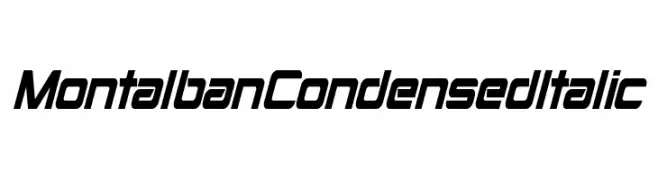 Montalban Condensed Italic  नि: शुल्क फ़ॉन्ट्स डाउनलोड