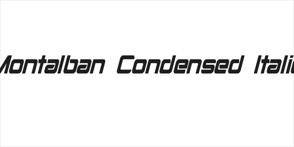 Montalban Condensed Italic Logo