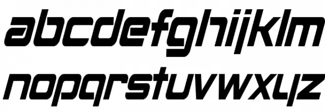 Montalban Condensed Italic 字体 小写