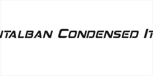 Montalban Condensed Italic Logo