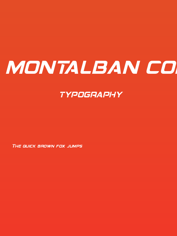 Montalban Condensed Italic Poster