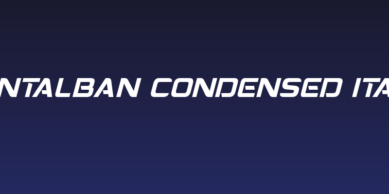 Montalban Condensed Italic Social Header