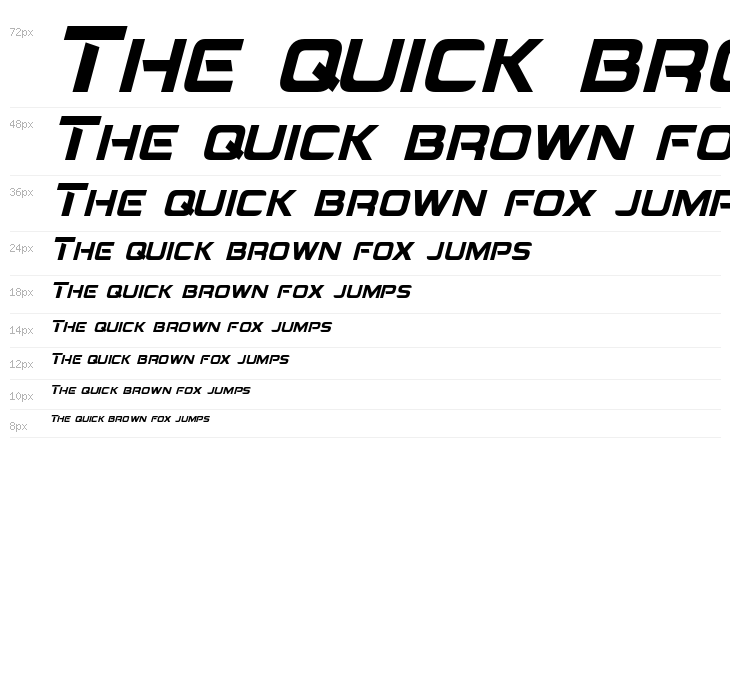 Montalban Condensed Italic Waterfall