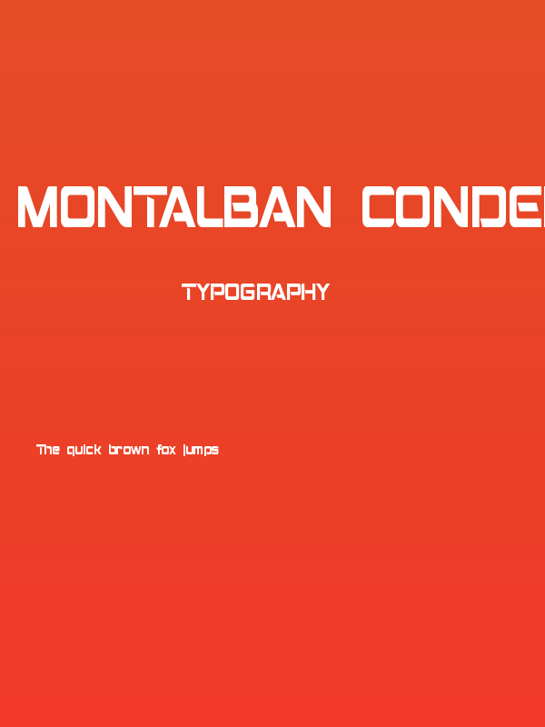 Montalban Condensed Poster