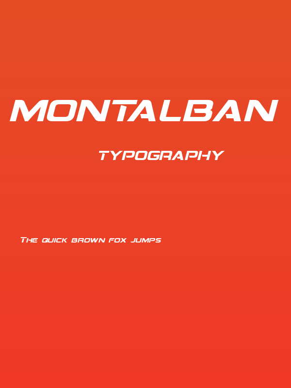 Montalban Italic Poster