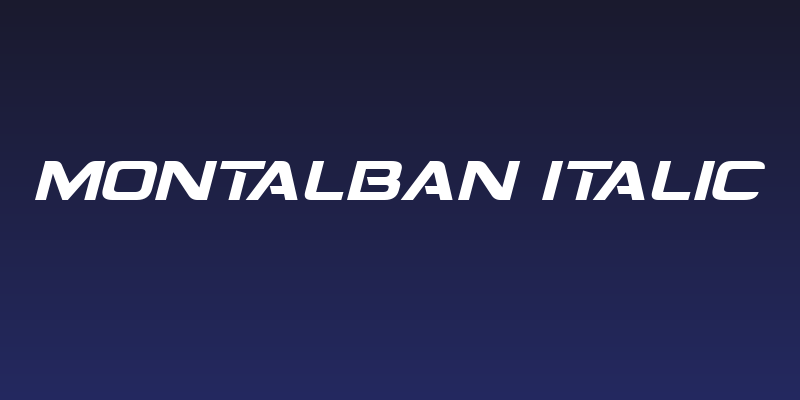 Montalban Italic Social Header