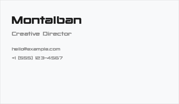 Montalban Business Card