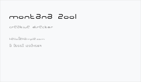 Montana 2001 Business Card