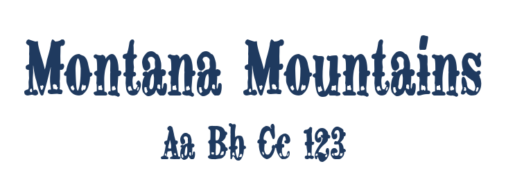 Montana Mountains Font Preview