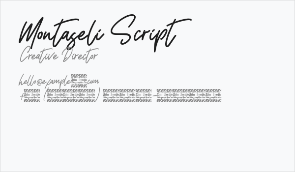 Montaseli Script Business Card