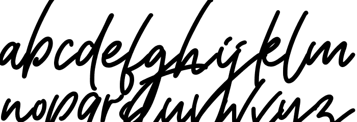Montaseli Script Font LOWERCASE