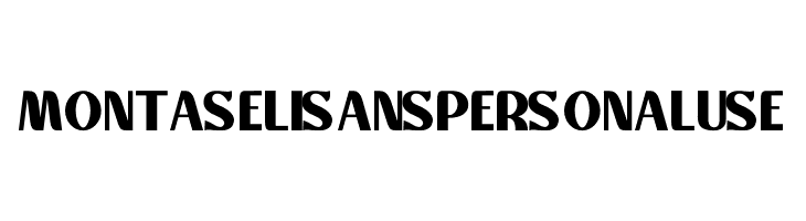 Montaselisans Personal Use  フリーフォントのダウンロード