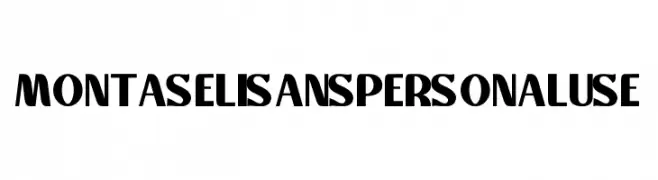 Montaselisans Personal Use  免费字体下载