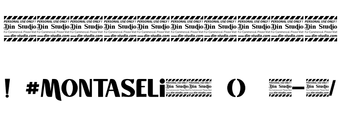 Montaselisans Personal Use Font OTHER CHARS