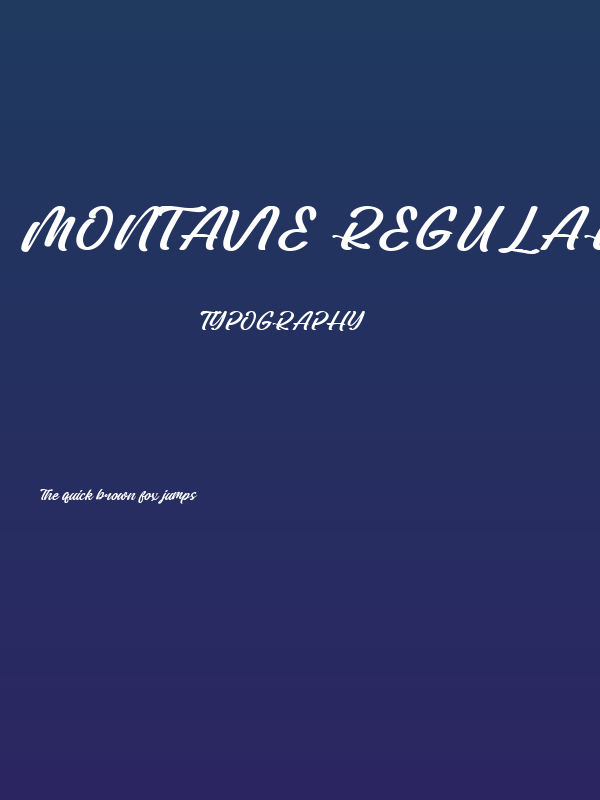 Montavie Regular Poster