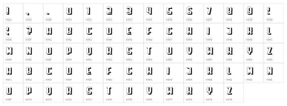 Montblanc Light Regular Character Map