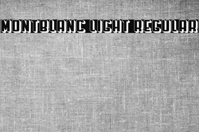 Montblanc Light Regular Font examples