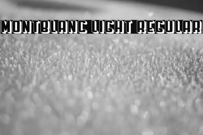 Montblanc Light Regular Font examples