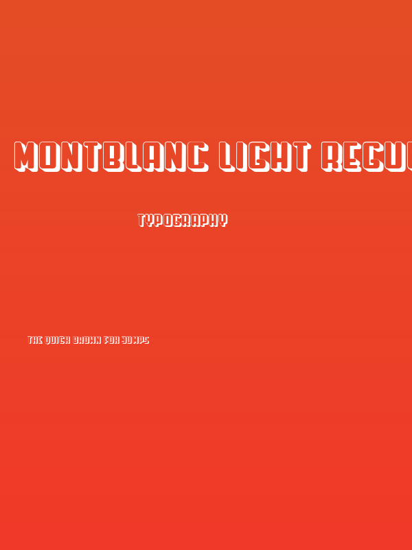 Montblanc Light Regular Poster