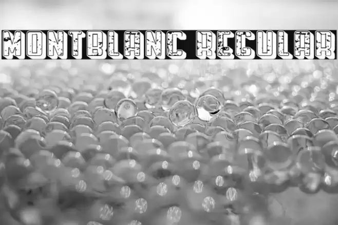 Montblanc Regular Font examples