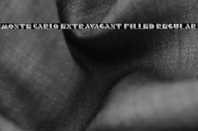 Monte Carlo Extravagant Filled Regular Font examples