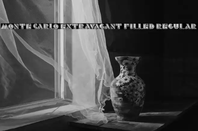 Monte Carlo Extravagant Filled Regular Font examples