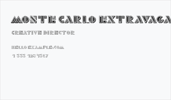 Monte Carlo Extravagant Filled Regular Business Card