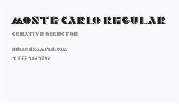 Monte Carlo Regular Business Card