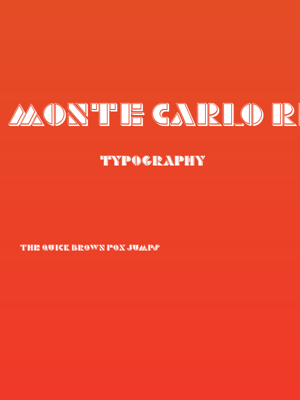 Monte Carlo Regular Poster