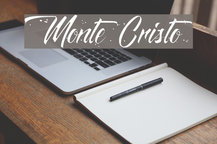 Monte Cristo Font examples