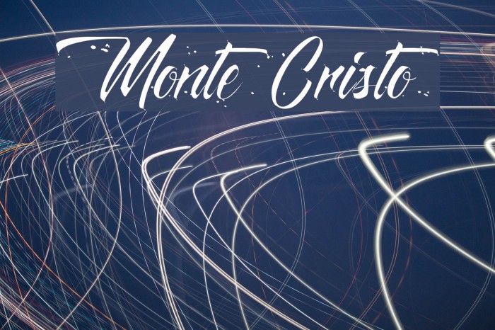 Monte Cristo Font examples