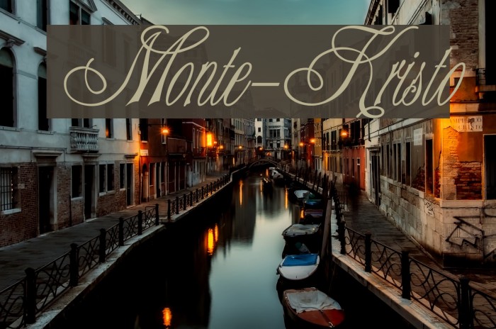 Monte-Kristo Font examples