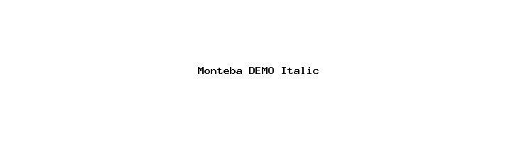 Monteba DEMO Italic  免费字体下载