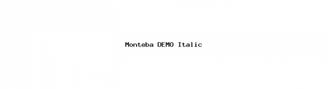Monteba DEMO Italic  les polices de caract&egrave;res gratuit t�l�charger