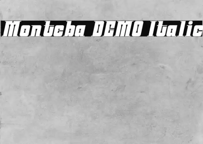 Monteba DEMO Italic फ़ॉन्ट examples