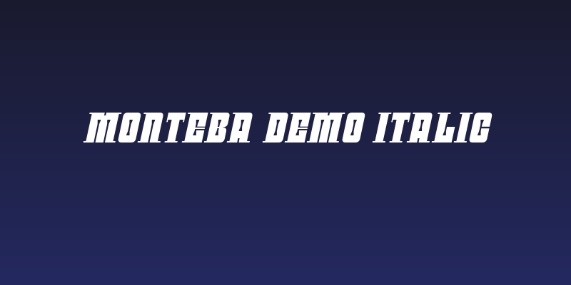 Monteba DEMO Italic Social Header
